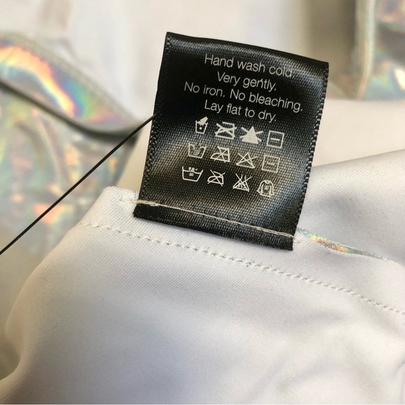 Norma Kamali Holographic Iridescent Metallic Mermaid Trumpet Midi Skirt size M - Picture 15 of 15